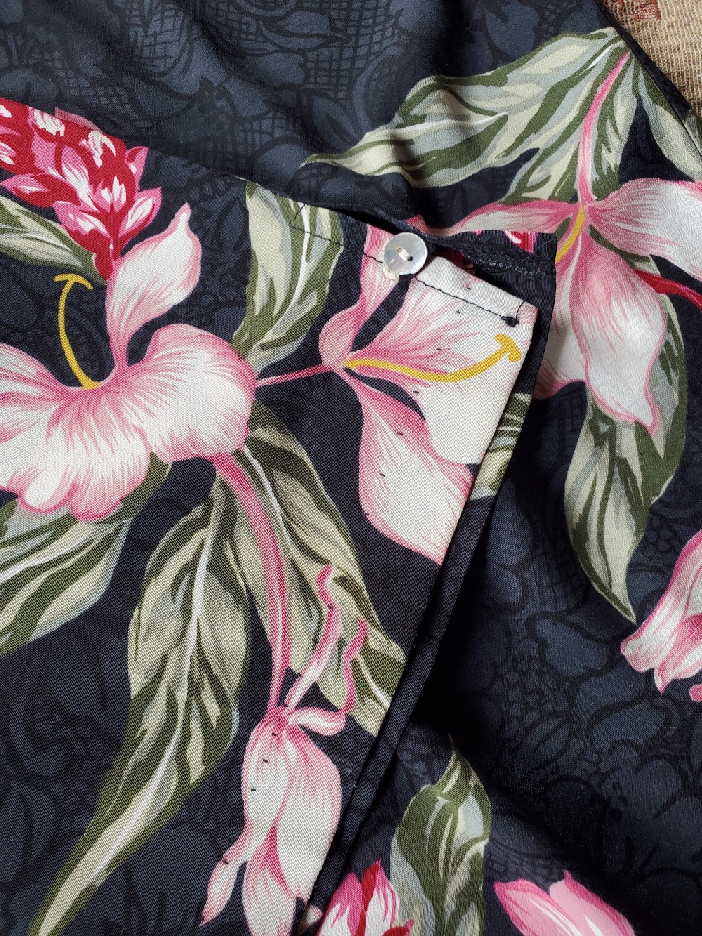 Kaua'iana Hawaii Vintage Tropical Floral Wide Leg Capri Pants - Size Medium